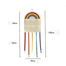 Children's Hair Clips & Hair Accessories Storage Rack, Hanging Organizer Bag For Hair Ties And Headbands, Kids Room Storage Hanging Rack - Multicolor - View 3