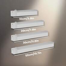 1件 USB充電式感應夜燈,暖光/白光,適用於房間、廚房、衣櫥、樓梯、走廊與櫥櫃,尺寸:19.69"/11.81"/7.87"/3.94" - 白色 - 查看 6