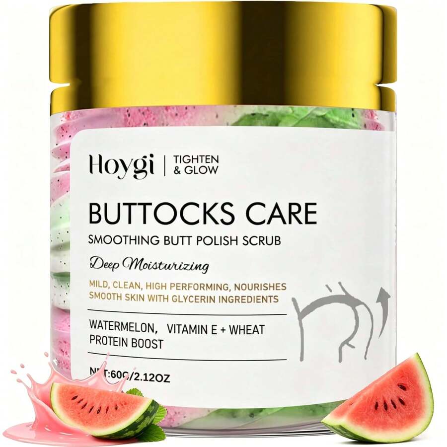 60G Niacinamide Butt Scrub With Watermelon Extract / Chamomile Flower / Aloe Vera Leaf Extract / Centella Asiatica Leaf Extract / Niacinamide Extract, Cleanses Skin Keratin, Moisturizes And Improves Rough Buttocks To Smooth And Refined - Watermelon - View 1