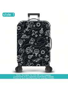 1PC Airplane Travel Flat Printed Luggage Protector (Luggage Cover Only, No Luggage Included) Essential Accessories For Travel And Checked Luggage. - Multicolor - View 18