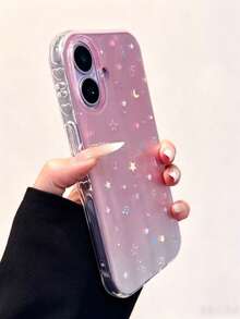 Ins Transparent Soft Pink Matte Frosted Phone Case Compatible With Apple 17/17 Pro Max/17 Pro, 14/15 Pro/16 Pro Max, Full Coverage Soft Protective Cover, Anti-Fall - Pink - View 3