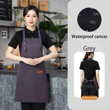 1pc Customizable Name Apron - Durable And Comfortable Neutral Kitchen Workwear, Easy To Care For, Practical Design With Pockets And Adjustable Shoulder Straps, Suitable For Cooking Enthusiasts - Multicolor - View 14