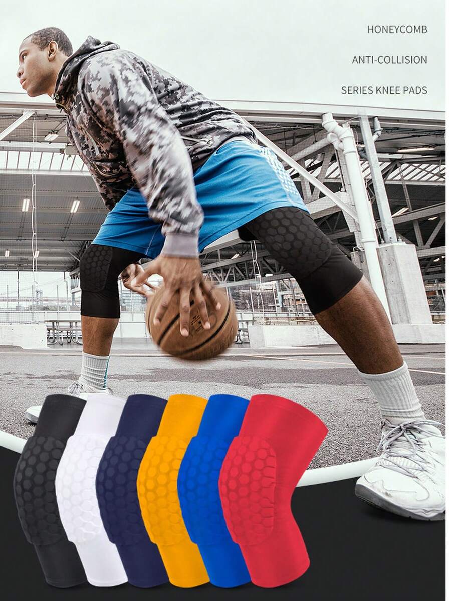 1pc Sports Knee Pad Honeycomb Anti-Collision Patella Protector For Men And Women Outdoor Basketball Football Cycling Running Protective Gear