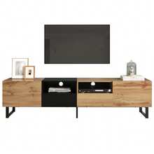190cm,Modern,TV - Black Wood - View 7