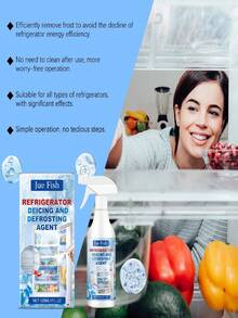 Refrigerator Defrosting & De-Icing Agent, Home Freezer Ice Melting & Cleaning Ice Removal Anti-Frosting Defrosting Agent, Fast Melting Thick Ice Layers In Freezer & Refrigerator Compartments, Ice Removal & Descaling, No Scraping, Effortless, For Inner Liner, Home Freezer Ice Melting Spray Tool. - Refrigerator Defrosting and De-icing Agent - View 10