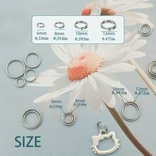 100pcs Durable Mini Open Jump Rings, Stainless Steel Key Ring Accessories, Suitable For Jewelry Making, DIY Crafts, Keychain Accessories - Steel - View 3