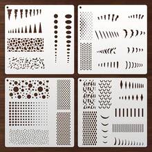 4 pièces Pochoirs squelette d'os de poisson, 5,91x5,91 pouces Modèles de peinture réutilisables, Convient pour la canevas, l'artisanat DIY, les meubles et les cadeaux de fête, DIY fait main, Motifs décoratifs, Pochoirs réutilisables, Décoration de poisson, Modèles faits main, Matériaux de projet artistique, Design d'os détaillé, Outils multifonctionnels faits main, Guide de peinture, Motifs géométriques, Pochoirs de haute qualité - Ensembles - Voir 1