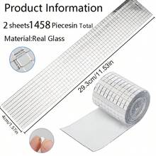1458pcs Disco Ball Tiles, 4 X 4mm Self-Adhesive Mirror Mosaic Tiles, For Making Disco Mirror Tiles, Disco Ball, Art Collage, Vase, Cup, Photo Frame, Indoor And Outdoor Decoration - 1458 Pieces Of Mosaic Mirror Glass - View 4