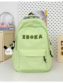 LECEY Casual Versatile Large Capacity Backpack - Green - View 6