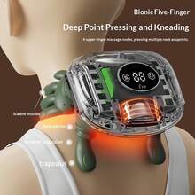 Electric Neck And Shoulder Massager With Massage Function - Wireless Portable USB Rechargeable Deep Tissue Massage Pad, Suitable For Neck, Shoulders, Back And Arms. Durable Plastic Material, Ergonomic Design - Perfect Gift For Parents, Neck Massager - Multicolor - View 10