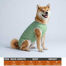 1 buah PETCHIC Dog Recovery Suit, Viscose Steril/Neuter Surgery Suit, Cocok Untuk Anjing Jantan Dan Betina, Alternatif Untuk Semprotan Pengusir, Pakaian Pelindung Kondisi Kulit (Hijau) - Hijau - View 15