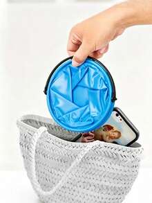 Summer Outdoor Exploration Fishing Net Set With Foldable Portable Bucket And Telescopic Fishing Net, Mini Foldable PVC Water Bucket In Random Color, Lightweight And Easy To Store, Suitable For Beach Exploration, Outdoor Observation, Camping, Travel, Garden Activities - Multicolor - View 4