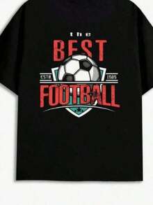 Camiseta negra de hombre para la Copa  de Fútbol 2026 con diseño oficial de trofeo y monumentos para aficionados y seguidores del fútbol, camis - Negro - Ver 1