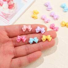 20/50pcs Cute Cartoon Polka Dot Ribbon Bow Resin Accessories, Flat Bottom No Hole, For DIY Hair Clips, Earring Making, Jewelry Making, Shoe Charms, Hat Patches, Cream Glue Accessories - Theme Resin Jewelry Making Accessories And Supplies, Random Colors - Mini Polka Dot Ribbon Bow - View 13