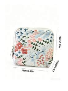 6-Compartment Independent Jewelry Storage Pouch, Embroidered 3D Floral Pattern, Soft Lining, Portable For Business Trips And Travel, Anti-Tangle Storage Bag For Jade Bangles, Gold, Bracelets, Beaded Bracelets, Travel Essential - Multicolor - View 7