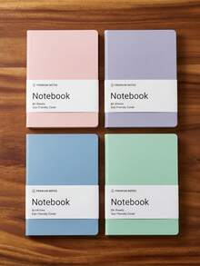 1pc Premium A5 PU Leather Notebook, 160 Pages Thick Non-Bleed Paper, Flexible Diary With Ribbon Bookmark, Suitable For Office Bac, First Day Of School - Multicolor - View 5