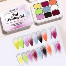 9-Grid Nail Gel Set, Gradient Solid Color Nail Polish, No Wipe, Gentle And Non-Damaging To Nail Edges, High Saturation Semi-Fluid Soft Nail Polish, Suitable For DIY Nail Art And Nail Salon Design, Back To School Gift, Wedding And Holiday Supplies - Multicolor - View 14