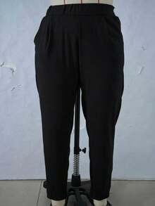 Fashion Plus Size Women's Pants, New Arrival, All-Season Versatile, Commute & Casual Black - Black - View 4