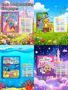 1/8 Set Magic Early Education Drawing Educational Learning Cards, Suitable For Ages 3+, Reusable Learning Cards (Pen And Doodle Card Border Color Random), Perfect Gift For Kids, Holiday Gift, Birthday Gift, Party Favor - Multicolor - View 23