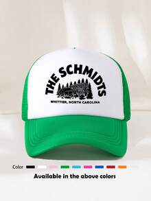 1 buc șapcă trucker unisex amuzantă cu imprimeu cu litere, colorblock, din spumă și plasă, pentru vară, casual, de vacanță, cu protecție solară, potrivită pentru purtare zilnică la exterior - Stilul L - Vizualizare 48