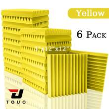 TOUO 8 Warna Panel Busa Akustik Berbentuk Baji, Paket 6-48 Buah, Bahan Perawatan Akustik Dinding Kedap Suara untuk Studio dan Home Theater - Baji - View 79