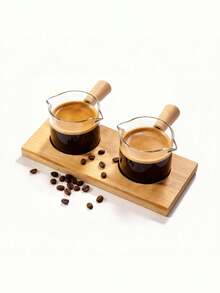 Glass Mini Coffee Cup, Small Milk Cup, Espresso Measuring Cup, Latte Cup With Tilted Spout Design. Reusable, Durable And Easy To Clean. Suitable For Holding Coffee, Milk, Juice, Sauce, Honey And More - Multicolor - View 8