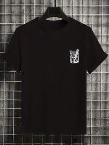 Vintage Negroni Roostertail Graphic Summer Top M. - 黑色 - 查看 2