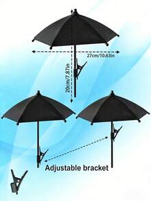 Mini Outdoor Phone Sunshade Umbrella With Universal Clip, Anti-Glare Sunshade Cover, UV Protection, Essential For Outdoor Activities, Suitable For All Smartphones, Protects Phone From Rain And Sunlight, Travel Essential, Outdoor Sports, Learning, Beach Travel, Holiday Essential - Multicolor - View 7