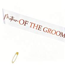 2 Pcs Mother Of The Bride And Groom Sashes With Rose Gold Foil, White Bachelorette Party Sash For Bridal Shower Engagement Supplies Gifts Wedding Accessories - View 10