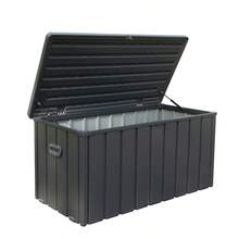 120 Gallon Outdoor Storage Deck Box Waterproof, Large Patio Storage Bin For Outside Cushions, Throw Pillows, Garden Tools, Lockable (Dark Gray)-XY122635 - 1 - View 6