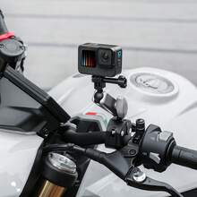 VeFly 靈活 360 度旋轉摩托車把手鋁合金夾具支架，適用於 Insta360 X5 X4 Hero 13 12 Osmo Action 相機 - 查看 3