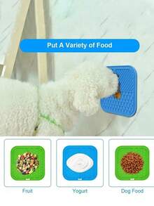 1pc Dog Licking Mat, Slow Feeder Mat, Sauce Licking Mat, Suction Cup Slow Feeder Mat, Silicone Slow Feeder Mat, Pet Dog Licking Mat, Halloween, Christmas - Multicolor - View 9