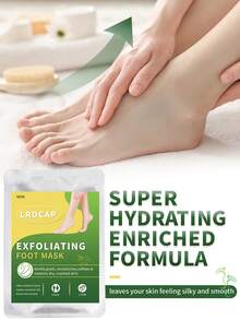 5 Packs Moisturizing Foot Mask, Exfoliating Foot Peeling Mask For Dry, Cracked Feet, At-Home Spa Care,Moisturizing Socks Dry Skin Moisturizer For Soft And Smooth Touch Feet - View 3
