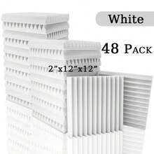 TOUO 8 Warna Panel Busa Akustik Berbentuk Baji, Paket 6-48 Buah, Bahan Perawatan Akustik Dinding Kedap Suara untuk Studio dan Home Theater - Baji - View 57