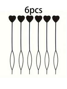 2/6/10pcs Beaded Hair Styling Tool - Quick And Easy Ponytail Maker, Can String Various Beads, Suitable For Braiding, No Power Required - Perfect For DIY Jewelry Making, Hair Accessories - Multicolor - View 11