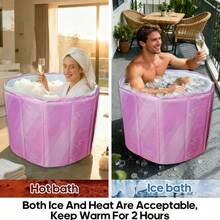 Portable Foldable Hot & Ice Bath Tub Collapsible Soaking Bath Tub For Shower - A - View 4