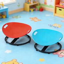 Sensory Swivel Chair with Anti-Slip Metal Base, Blue Oval Egg Design, Balance and Concentration Training Rehabilitation Tool for Home & Therapy Centers - Blau - Übersicht 6