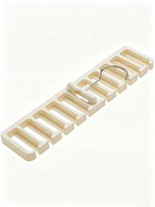 Multifunctional Plastic Belt Hanger, Space-Saving Closet Organizer For Belts, Ties & Scarves, Sturdy Durable Plastic, Black & White Color Options, Modern Closet Storage Accessory - Multicolor - View 6