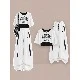 White Two-piece Set + White Casual Pants