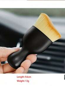 1 pieza Cepillo de limpieza para automóvil, adecuado para cepillo de detallado interior del automóvil, cepillo de mantenimiento del automóvil, cepillo suave para polvo de rejillas de ventilación, cepillo de cuidado de polvo interior, adecuado para cepillo de detallado del automóvil, utilizado para limpiar el tablero, rejillas de ventilación, cuero, cepillo de limpieza y cuidado del automóvil - multicolor - Ver 12
