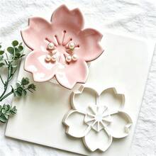 大型花卉聚合物黏土模具組，多種形狀模具，適用於軟黏土珠寶托盤、裝飾盤、家居裝飾、手工耳環與DIY手工藝 - 花朵 - 查看 7