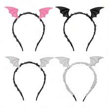 2pcs/Set Halloween Black Bat Headband, Atmospheric Party Costume Accessory, Photo Prop - Multicolor - View 2