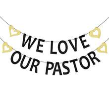 1 st We Love Our Pastor-banderoll, pastorbanderoll för kyrkans prästerskap, uppskattning till pastor/minister - Tack vare pastorn - Visa 4