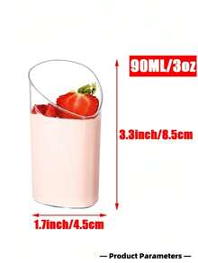 60ml 90ml 100ml 150ml Clear Slanted Dessert Cups, Mini Plastic Mousse Pudding Cups, Parfait Yogurt Containers, Suitable For Jelly, Ice Cream, Fruit, Cake, Snack Appetizer Service Cups, Wedding, Birthday Party, Catering, Buffet Dessert Display - Multicolor - View 3