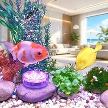 Luz LED RGB a prueba de agua que cambia de color, adecuada para piscina, acuario, estanque, fuente y decoración de bodas - Fácil instalación, carcasa de plástico resistente, iluminación subacuática - multicolor - Ver 9