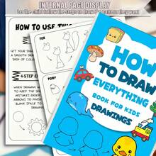 1pc How To Paint: 200+ Step Creative Painting Book - Art Enthusiast Painting Guide, Painting Guide, Art Learning Supplies, Art Activity Book, Develop Creativity And Motor Skills, Durable Paper - Multicolor - View 2