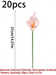 1/5/10/20支 34cm 人造淺粉色馬蹄蓮，逼真觸感裝飾花束，適用於居家裝飾、情人節禮物、飯店、派對、婚禮、桌面裝飾 - 肉粉色馬蹄蓮 - 查看 10