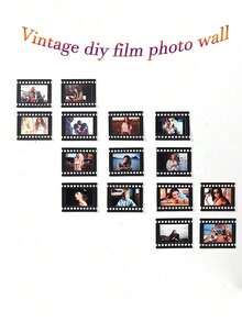15/5件裝黑色 4*6/5*7 菲林風裝飾相框（紙製品），輕量紙板，不含照片 - 黑白 - 查看 5