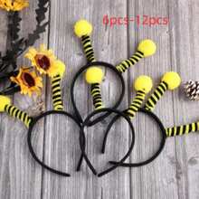 6/12 piezas Diademas con antenas de abeja lindas | Corona y diademas con antenas de abeja | Adecuado para disfraces de fiesta y accesorios de juego de rol - Multicolor - Ver 4