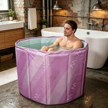 Portable Foldable Hot & Ice Bath Tub Collapsible Soaking Bath Tub For Shower - A - View 5